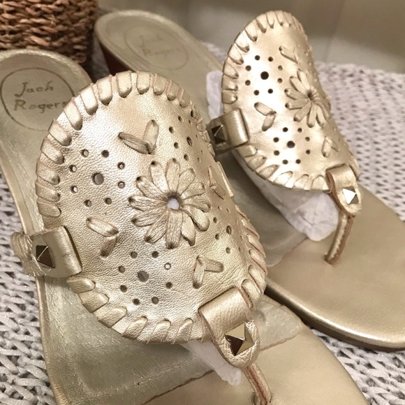 Jack Rogers Devyn Wedge Sandal Gold - Picture 4 of 16